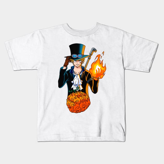 Sabo Tattoo Design Kids T-Shirt by b_of_the_dead